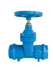 Cast Iron Double Socket Type Elastic Seat Seal Gate Valve With Rubber Sealing Ring