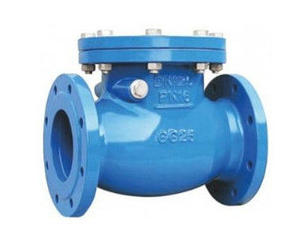 Flange Connected Cast Iron Check Valves , Swing Type Check Valve Streamlined Structure